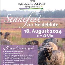 Plakat "Sennefest zur Heideblüte" 18. August 2024, 11 bis 18 Uhr